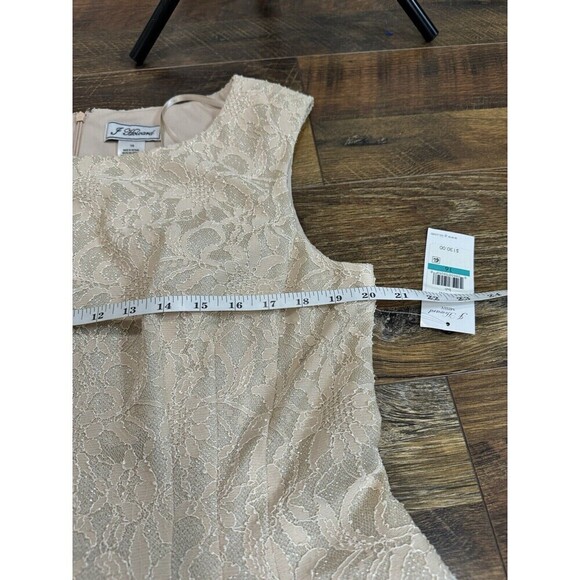 J Howard Cream White SZ 16 Cotton Blend Pleated Dress NWT - Picture 8 of 9